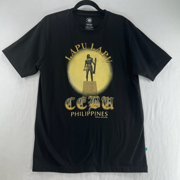 Tropical Collection Lapu-Lapu Graphic Tee Sz XL Cebu Philippines Souvenir Black - Picture 1 of 11